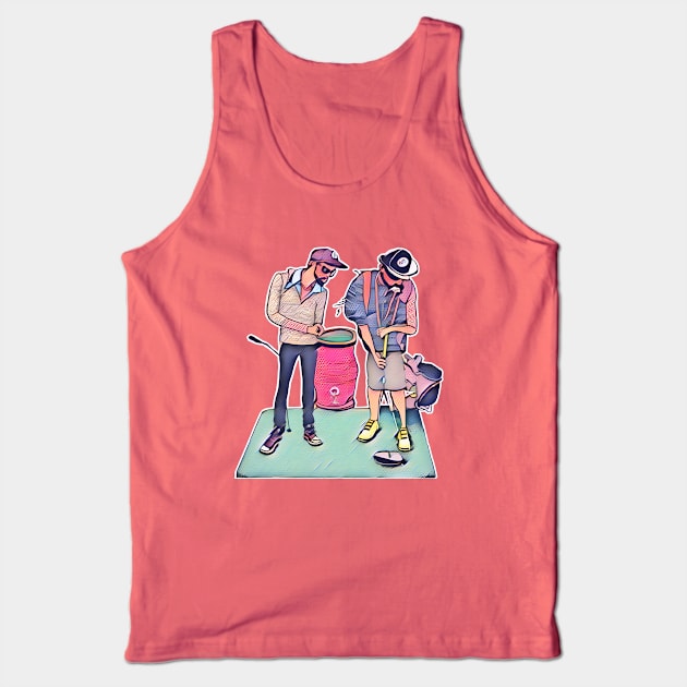 Hipster Golf Art - Hole in One Tank Top by Kitta’s Shop